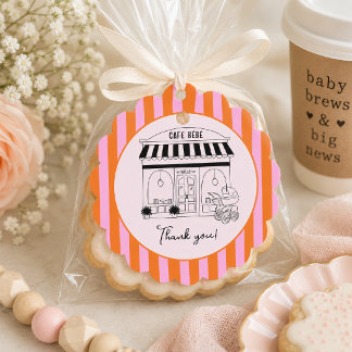 Café Baby Shower | Paris Café | Café Bébé Favour Tags