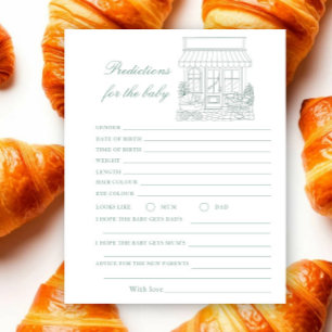 Cafe baby shower - predictions and advice baby