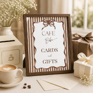 Cafe Bebe Baby Is Brewing Coffee Baby Shower Favou Poster