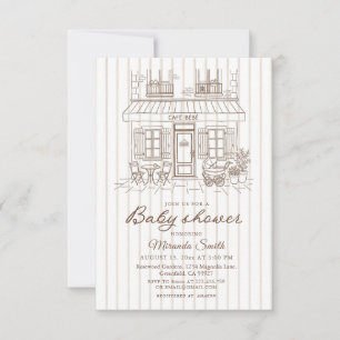 Cafe Bebe Baby Shower  Invitation