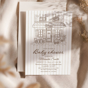 Cafe Bebe Baby Shower Invitation