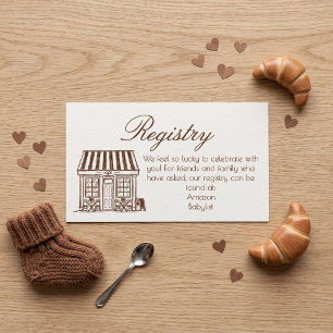 Café Bébé Baby Shower Registry Insert
