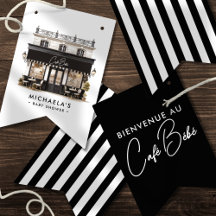 Café Bébé Black & White Paris Baby Shower