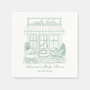 Cafe Bebe Bonjour Baby Shower Napkin