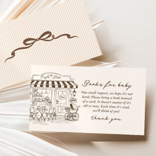 Cafe Bebe Books for baby gender neutral Coffee Enclosure Card