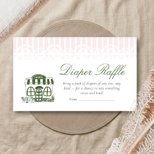 Cafe Bebe Coffee Baby Shower Diaper Raffle Enclosure Card