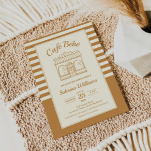 CAFÉ BÉBÉ COFFEE Baby Shower Invitation