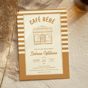 CAFÉ BÉBÉ COFFEE Baby Shower Invitation