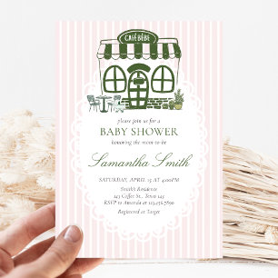 Cafe Bebe Coffee Baby Shower Invitation