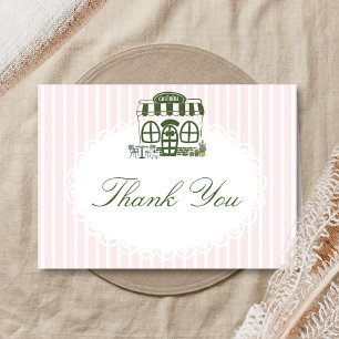 Cafe Bebe Coffee Baby Shower Thank You Card