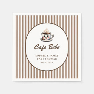 Cafe Bebe Cute Striped Baby Shower Brunch Napkin