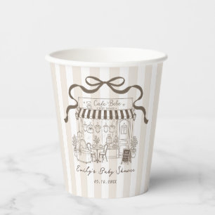 Cafe Bebe Gender Neutral Baby Shower Paper Cups