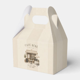 Cafe bebe gender neutral brown baby shower favour box