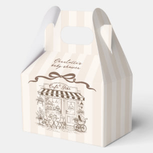 Cafe Bebe Gender neutral Parisian Bow Baby Shower Favour Box