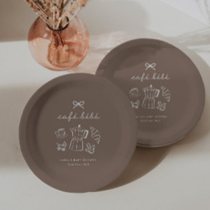 Cafe Bebe Home Coffee Baby Shower Espresso Paper Plate