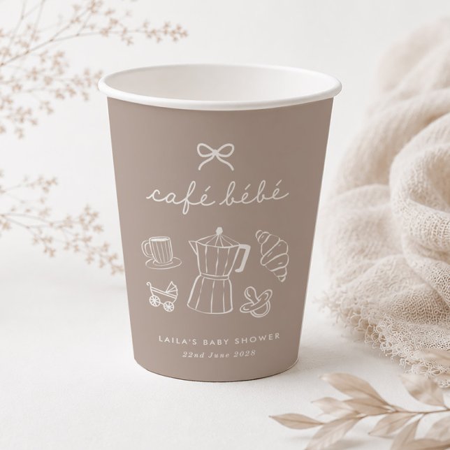 Cafe Bebe Home Coffee Baby Shower Paper Cups (Zazzle Cafe Bebe Home Coffee Baby Shower Paper Cups)