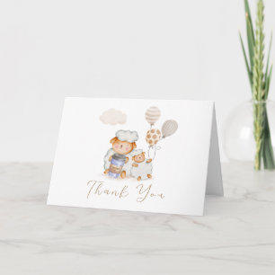 Café Bébé Mummy Sheep Balloon Coffee Baby shower Thank You Card