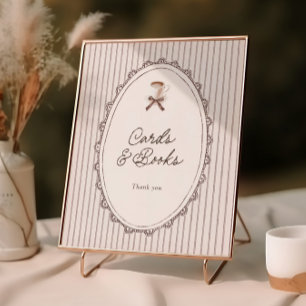 Cafe Bebe Vintage Cards and Books Poster