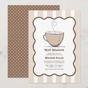 Café Birthday Party Invitation