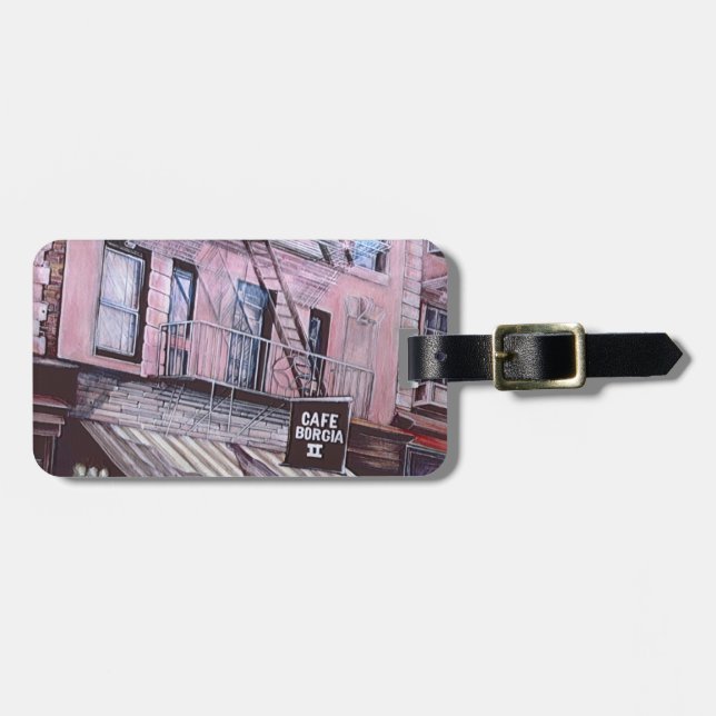 Cafe Borgia, Soho Luggage Tag (Front Horizontal)