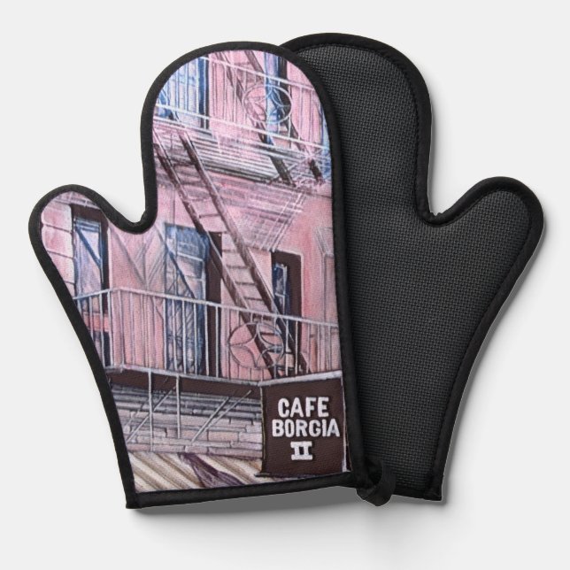 Cafe Borgia, SOHO Oven Mitt (Front/Back)