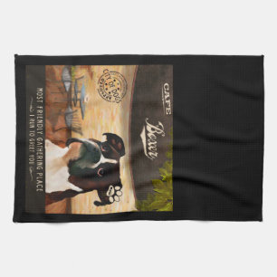 Cafe Boxer Tea Towel