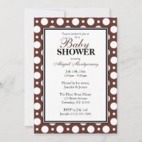Cafe Brown Assorted Polka Dots Baby Shower