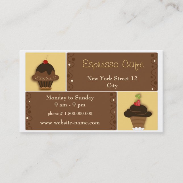 Cafe Business Card (Front)