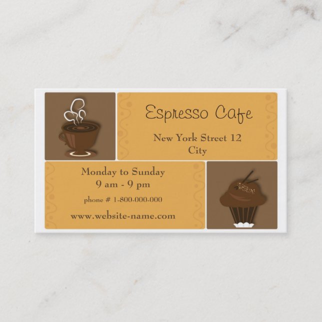 Cafe Business Card (Front)