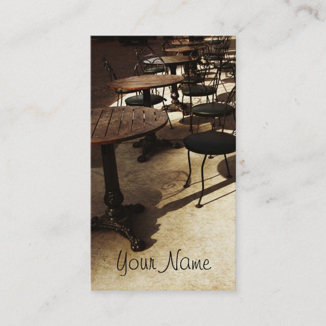 cafe business card template (Front)