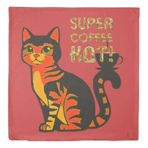 CAFE CAT Duvet Cover