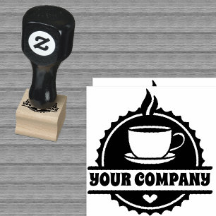 Cafe  coffee company Name Rubber Stamp