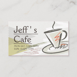 Cafe / Coffee Shop Business Card