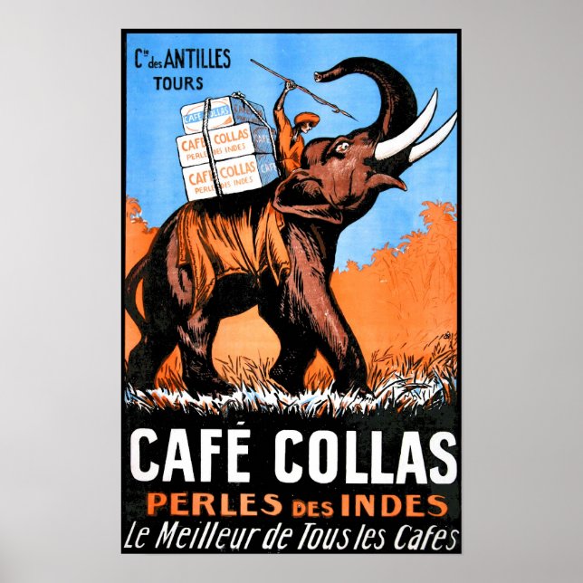 Cafe Collas Vintage Poster (Front)