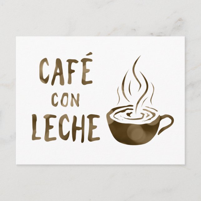 cafe con leche bokeh postcard (Front)