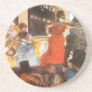 Cafe Concert at Les Ambassadeurs by Edgar Degas Coaster