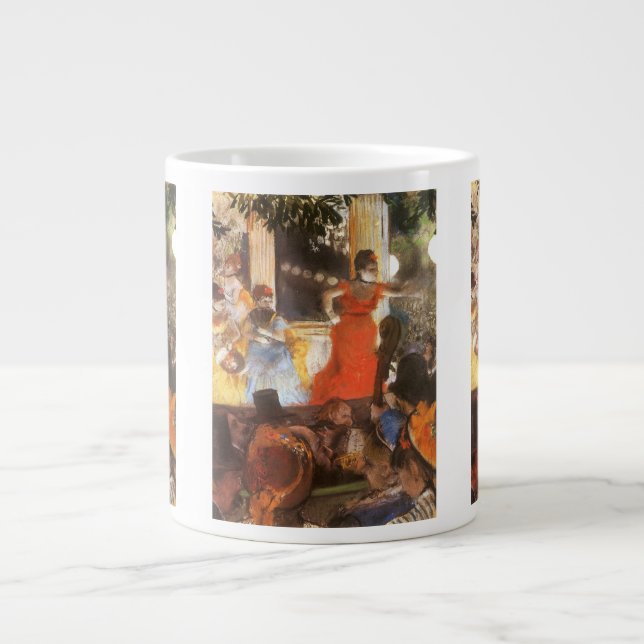 Cafe Concert at Les Ambassadeurs by Edgar Degas Large Coffee Mug (Front)