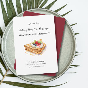 Cafe Crepes Grand Opening Invitation