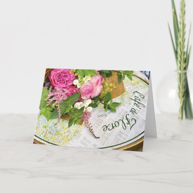 Cafe de Flore in Paris Greeting Card (Front)