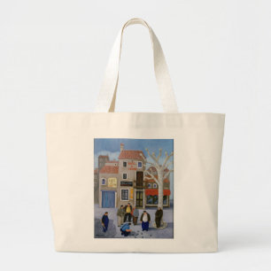 Cafe du Centre Large Tote Bag