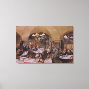 Cafe Griensteidl, Vienna, 1890 Canvas Print