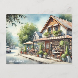 Cafe in Auburn Alabama Postcard