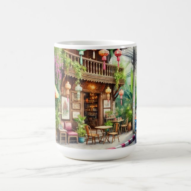 Cafe in Bangkok Thailand Coffee Mug (Center)