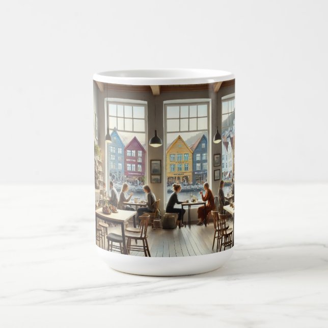 Cafe in bergen Norway Coffee Mug (Center)