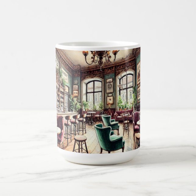 Cafe in Budapest Hungary Coffee Mug (Center)