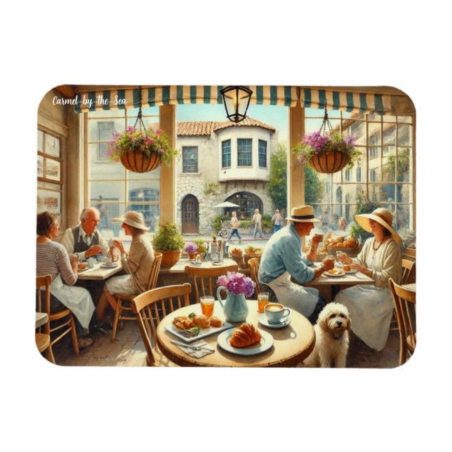 Cafe in Carmel by the Sea Magnet (Horizontal)