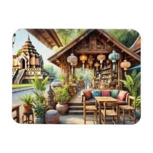 Cafe in Chiang Mai Wat Chedi Luang Magnet