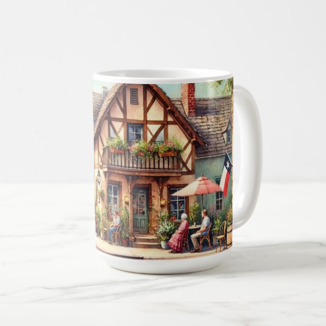 Cafe in Fredericksburg Texas Coffee Mug (Front Right)
