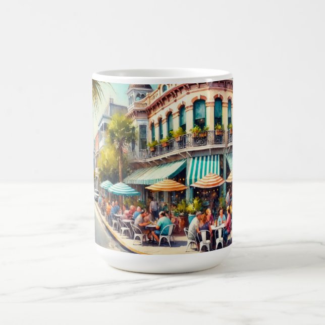 Cafe in Galveston Texas Coffee Mug (Center)