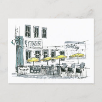 Cafe in Galveston,TX Postcard